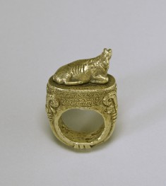 Ring with Reclining Ram
