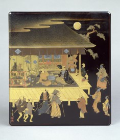 Box for Writing Implements (suzuri bako) with an Antiquarian's Shop