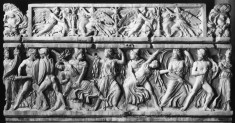 Sarcophagus Depicting Castor and Pollux Seizing the Daughters of Leucippus