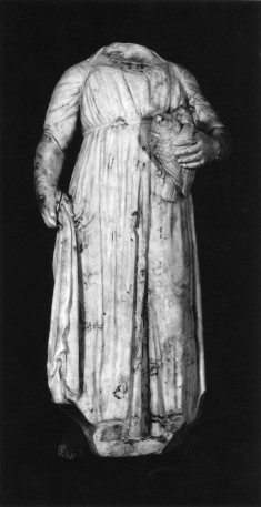 Standing Figure of a Girl Holding a Bird