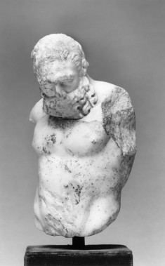 Head and Torso of a Figure, Possibly Herakles (?)