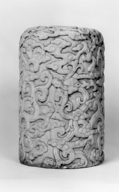 Balustrade Pillar Depicting Dragon in Clouds