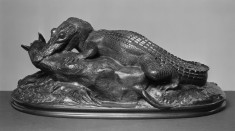 Crocodile Devouring an Antelope