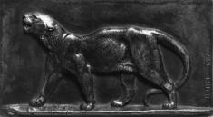 Small Plaque with a Leopard Walking