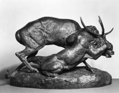 Panther Seizing a Stag