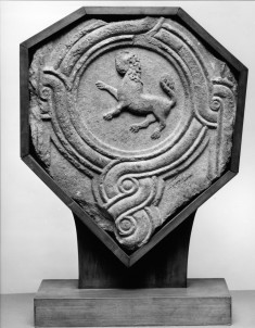 Relief with Lion Rampant and Strapwork Ornament