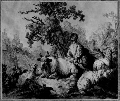 Young Shepherd and Flock