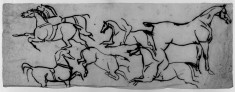 Studies of horses after gericault