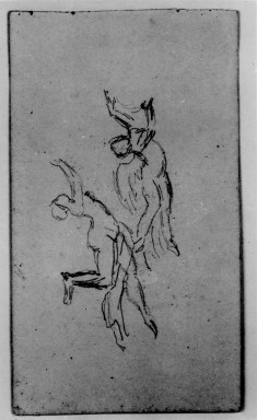 Sketch of angels after painting