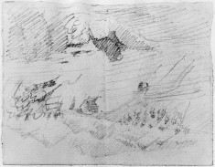 Sketch of landscape with hills