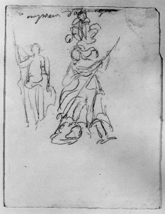 Sketch of st. michael & the dragon