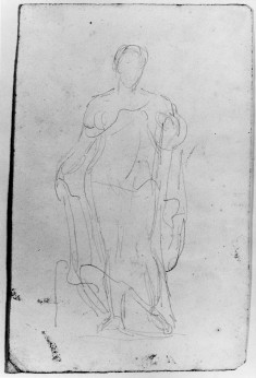 Sketch of draped antique statue (a)