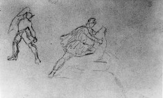 Sketch of man in classic armor (a)