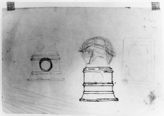 Studies for pedestals for barye bronzes