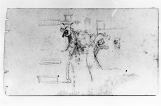 Sketch of medieval chair (a)
