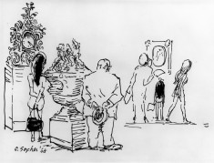 Visitors to Gallery XI admire clock
