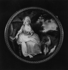Woman Feeding Chickens