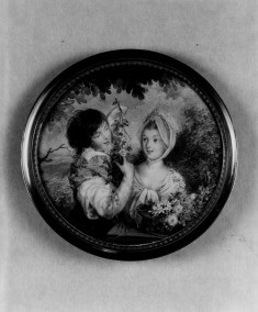 Boy and Girl with Flowers