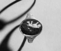 Intaglio with Athena Promachos Set in a Ring