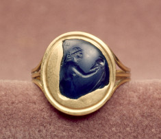 Intaglio Fragment with a Goddess Set in a Ring