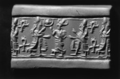 Cylinder Seal with a Presentation Scene and Ankhs