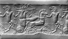 Cylinder Seal with a Chariot Combat Scene