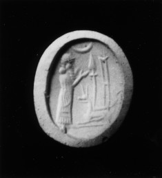 Stamp Seal with Worshipper before Symbols