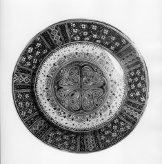 Dish with Geometric and Floral Motifs