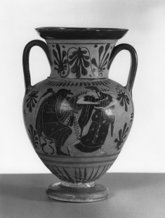 Amphora with Dionysus and Bacchante