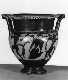 Column Krater with Maenad and Satyrs