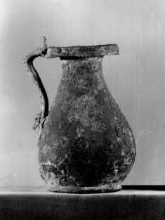 Oinochoe with Floral Spray in Relief at Handle