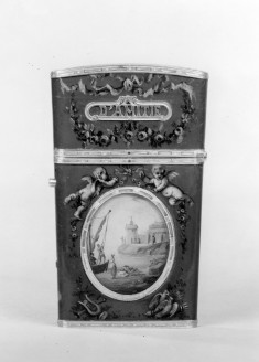 Tablet Case with Putti and Garlands/; Mediterranean Scene