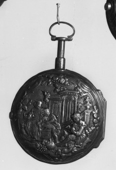 Watch with a design of children playing on a terrace