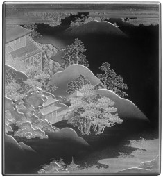Writing Box with Palace buildings in mountainous settings