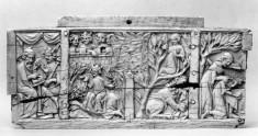Box Front with Scenes of Alexander and Pyramus