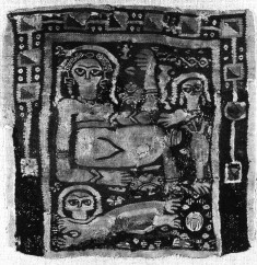 Goddess and attendants