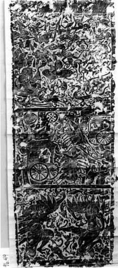 Rubbing in 3 parts, various scenes