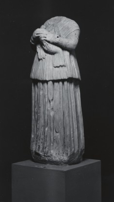 Standing Figure of a Girl Holding a Bird