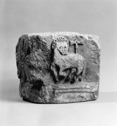 Architectural Element or Small Capital with Agnus Dei