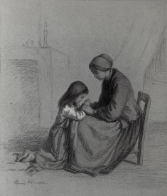 Child Praying at Mother's Knee