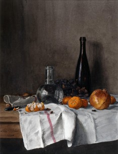 Still Life with Wine, Water, Fruit, and Nuts