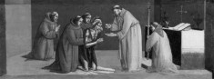 Group of Three Panels: Last Communion of St. Jerome, The Man of Sorrows, The Death of St. Jerome