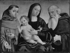 Madonna and Child Between St. Francis and St. Jerome