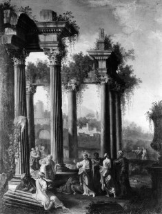 Christ Blessing Little Children among Classical Ruins