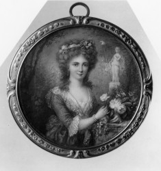 A woman in a garden