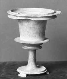 Tall-Stemmed Alabaster Pyxis