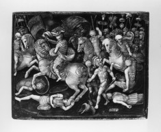 Plaque with Cavalry Battle between Greeks and Trojans
