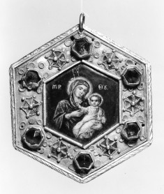 Encoplion with the Virgin and Child and the Crucifixion