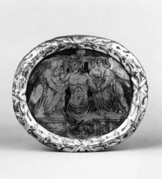 Medallion of Christ Rising from the Tomb Supported By Two Angels