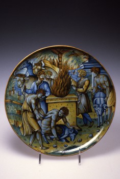 Footed Dish with the Sacrifice of Noah